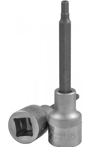 [S09H4305] 1/2"DR. HEX BIT SOCKET SIZE: H5, L: 100 MM (S09H4305, JONNESWAY)