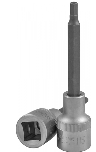 [S09H4307] Galvutė su šešiabriauniu (HEX) antgaliu 1/2", dydis: H7, L: 100 mm (S09H4307, JONNESWAY)