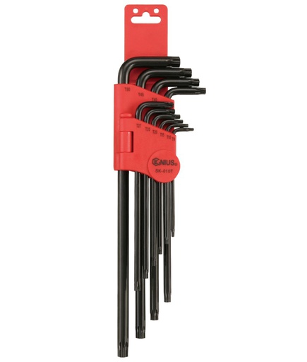 [SK-010T] Angled tamper TORX key set with center hole 10pcs (SK-010T, GENIUS)