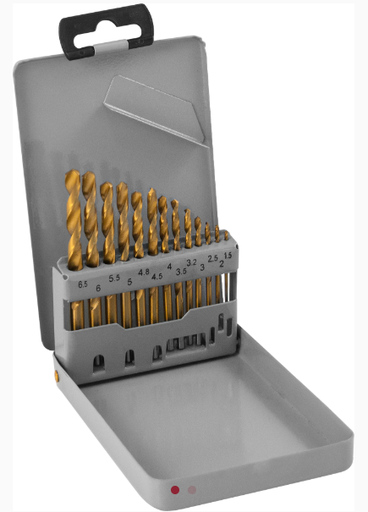 [TDBS13] Metal drill bit set HSS TiN, 13 pcs (TDBS13, THORVIK)