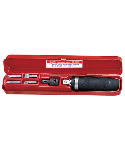 [TG-406B] Impact driver set with 4 bits 1/2" (TG-406B, GENIUS)