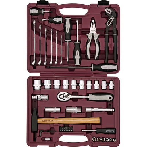 [UTS0056] Instrumentu komplekts 1/4"+1/2" DR, 56 gab. (UTS0056, THORVIK)