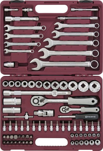 [UTS0082/12] Įrankių komplektas 1/4"+1/2" DR, 82 vnt (UTS0082/12, THORVIK)