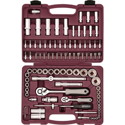 [UTS0094] Instrumentu komplekts 1/4"+1/2" DR, 94 gab. (UTS0094, THORVIK)