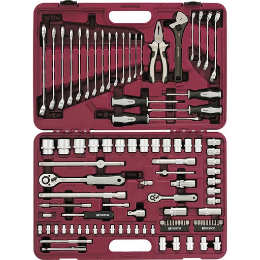 [UTS0101] Įrankių komplektas 1/4"+1/2" DR, 101 vnt (UTS0101, THORVIK)
