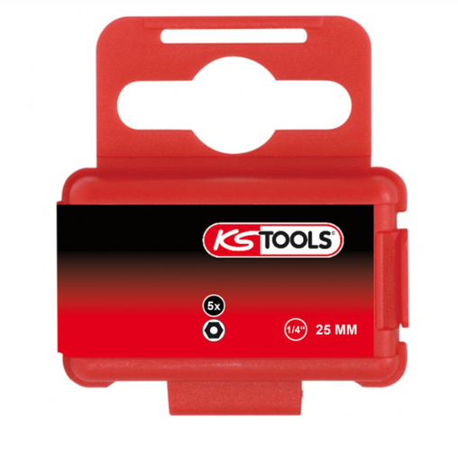 [122.1100] Antgalis šešiakampis su centr.skyle 2.0X25mm 1/4 5vnt. (122.1100, KS TOOLS)