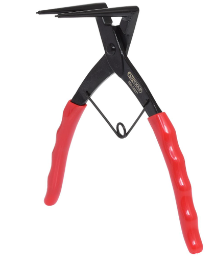 [500.1037] Replės išoriniams fiksavimo žiedams lenktos 90°, 185mm (500.1037, KS TOOLS)