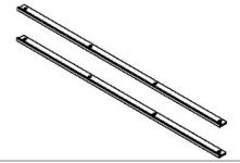[129010236] Rail for U-shaped lamp adjustment stand 4x1750mm with wheels Tecnolux (129010236)
