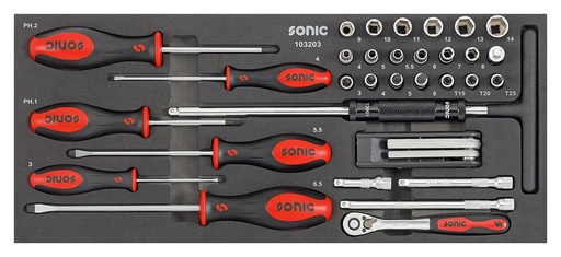 [103203] Socket set 1/4" SFS-XS 32-pcs. (103203, SONIC)