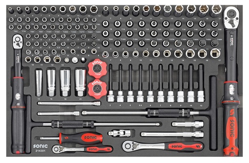 [214301] Combination set 1/4'', & 3/8'', 143 pcs., SONIC EQUIPMENT (214301, SONIC)