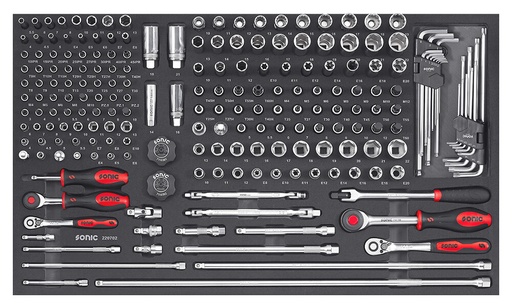 [220702] EJumbo 1/4" & 3/4" combination tool set, 207 pcs, Sonic Equipment (220702, SONIC)