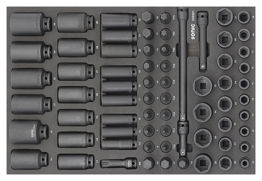 [306901] Smūginių galvučių rinkinys 1/2" 69 vnt (306901, SONIC)