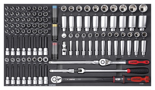[311803] Įrankių komplektas į vežimėlius (118 vnt), SONIC EQUIPMENT (311803, SONIC)