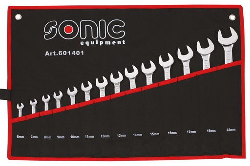 [601409] Combination wrench set in pouch, 14 pcs (601409, SONIC)
