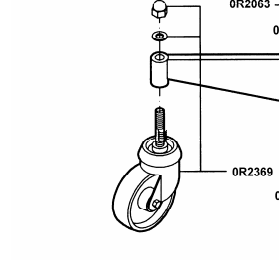 [0R2369] NVCB 80 pivoting wheel kit for Oma Transmission Jack (0R2369, COMPAC)