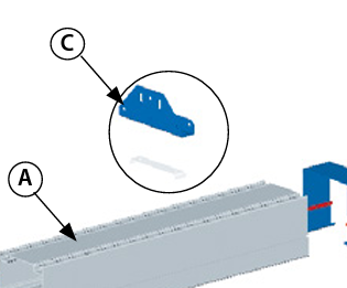[XTK-KST] Dujų ištraukimo sistemos bėgelio detalė (XTK-KST, FILCAR)
