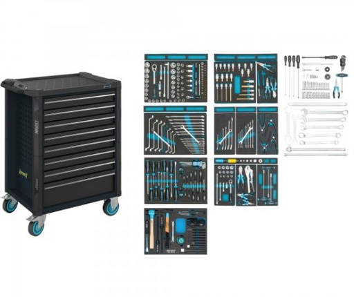 [179N-8-RAL7021/300] Tool trolley - Tool trolley Assistent 179N (179N-8-RAL7021/300, HAZET)