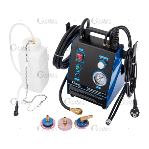 [C9700] Elektriskā bremžu un sajūga atgaisošanas ierīce ar adapteriem, 220 V, Condor (C9700, CONDOR)