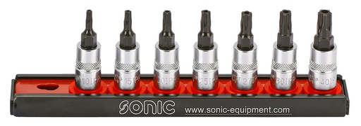 [100701] Galvučių 1/4 su TORX antgaliais rinkinys (7 vnt.) (100701, SONIC)