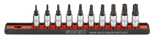 [101005] Galvučių 1/4 su TORX antgaliais rinkinys (10vnt.) (101005, SONIC)