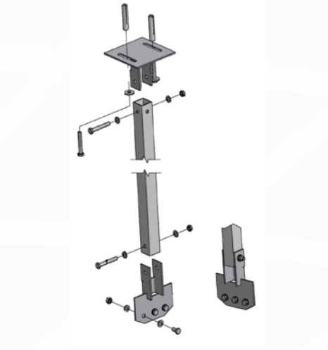 [SSI-3000] Suspension bracket for exhaust extraction rail, 3 m (SSI-3000, CORAL)