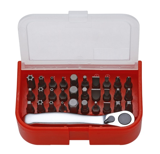 [103101] Bit set with 1/4" ratchet (31 pcs) (103101, SONIC)