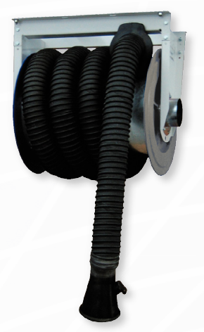 [APT-75-10C] Mechanical exhaust extraction hose reel with a nozzle Ø75 mm / 10 m (APT-75-10C, CORAL)