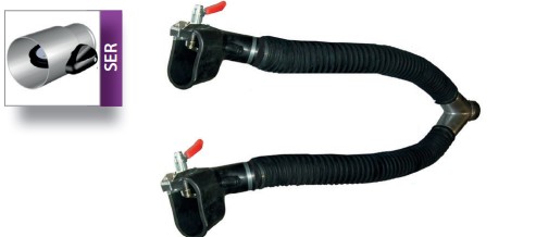 [Y75-BNA-75-PM] Y veida dubultais adapteris ar dubultu uzgali (gumijas polsterējums), Ø75 mm (Y75-BNA-75-PM, CORAL)