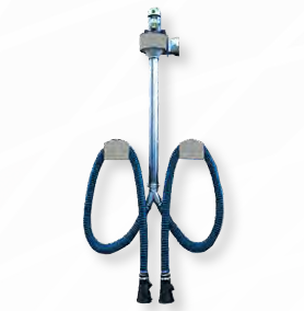 [ETASUP-2-75-5] Exhaust extraction system with two hoses Ø75 mm / 5 m (ETASUP-2-75-5, CORAL)