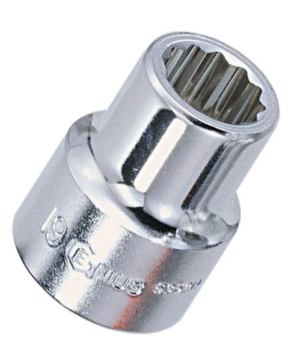 [837095] Hand socket 1″, 095 mm, 12-point (837095, GENIUS)