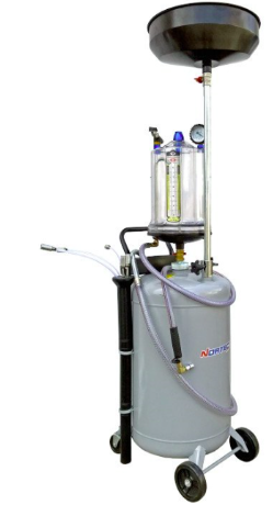 [OD90ZN] Waste oil collection container with graduated container capacity, suction set discharged via pump NORTEC (OD90ZN, COFRAMA)