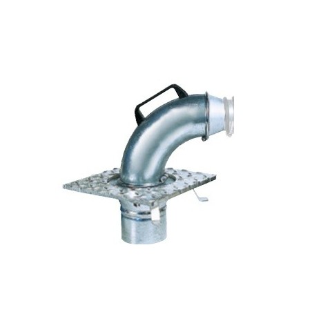 [FL-75-100-BASE] In-floor exhaust extraction base with cover (FL-75-100-BASE, CORAL)