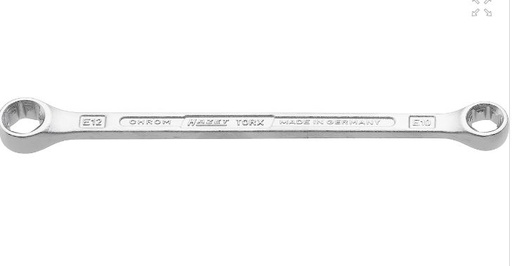 [609-E10XE12] Dubultā gredzenatslēga, ārējais E-TORX® profils, E10 × E12 (609-E10XE12, HAZET)