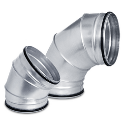 [AL200-90] Alkūnė su tarpinėmis, 90°, segmentinė, 200 mm (AL200-90)