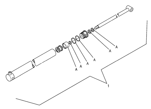 [750570050] Cylinder for Ravaglioli G96N tyre changer (750570050, RAVAGLIOLI)