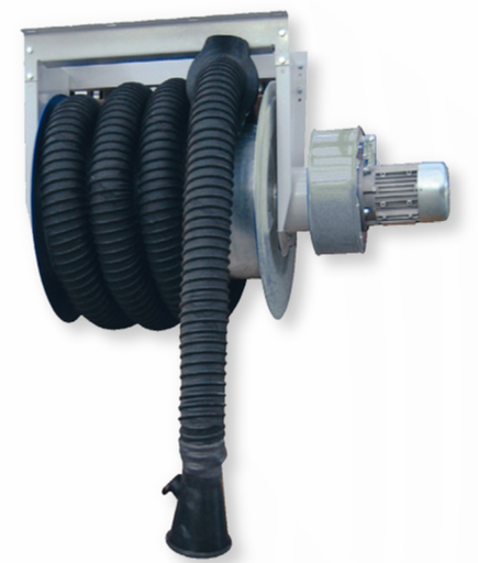 [AMA-MAXI-150/13-SB] Izplūdes gāzu nosūkšanas spole ar ventilatoru, bez uzgaļa Ø150, 13 m (AMA-MAXI-150/13-SB, CORAL)