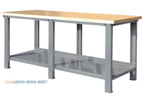 [8056] Workbench with wooden top, 1500 mm (8056, TECNOLUX)