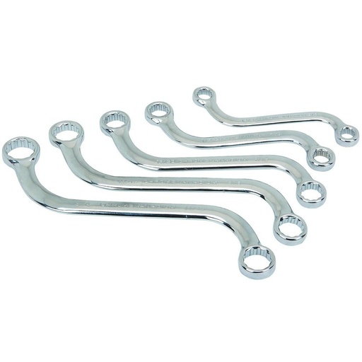 [CL400802] ⬡ Set of "S" type wrenches with ring ends 5 pcs. (CL400802)
