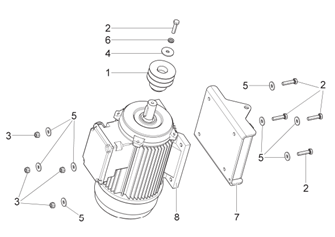 [752290790] Variklio komplektas ratų montavimo staklėms G9256.15, Ravaglioli (752290790, RAV)