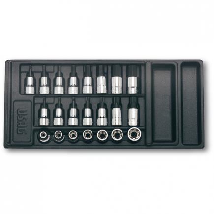 [05190720] Plastic insert with 1/2" bit sockets, 22 pcs, 519/234C (05190720, USAG)