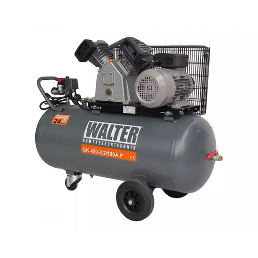 [GK 420] Stumoklinis kompresorius 340l/min 2.2 kW 100L Walter (GK 420)