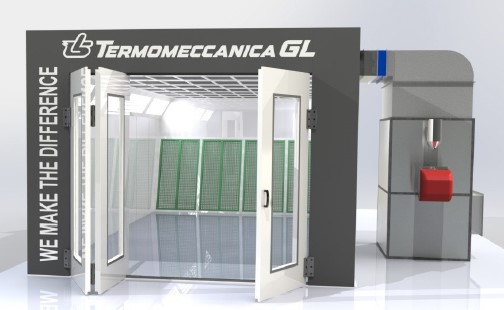 [GL/F] Uždaro tipo dažymo kabina ruošiniams, baldams, TERMOMECCANICA (GL/F)