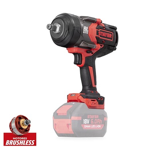 [1.2995] Akumulatora triecienuzgriežņu atslēga 1/2" 18V IWB 1000 L20 (2×5.0Ah) (1.2995, STAYER)