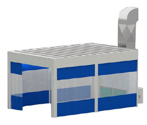 [BZB-6900] Dažymo patalpos oro filtravimo / ventiliacijos sistema 6,9×4×3,25 m (BZB-6900, LUTRO)