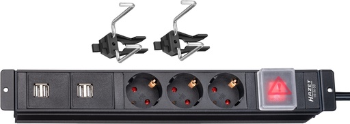 [161N-5D] Socket strip - L x W x H: 325 mm x 56 mm x 45 mm (161N-5D)