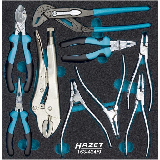 [163-424/9] Pliers set, 9 pieces (163-424/9, HAZET)