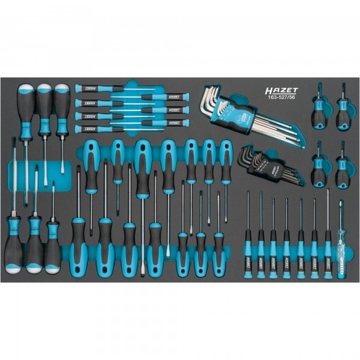[163-527/56] Screwdriver set - Slot profile, Cross recess profile PH, Inside TORX profile, Inside hexagon profile (163-527/56)