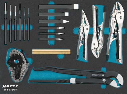 [163-535/18] Universal set, 18-pieces (163-535/18, HAZET)