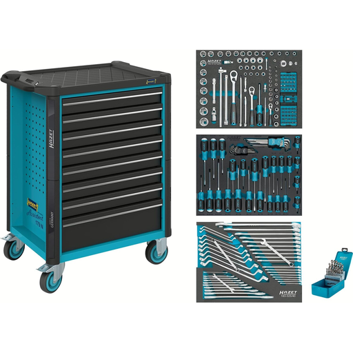 [179N-8/228] Tool trolley Assistent 179N with assortment, 228 pieces (179N-8/228, HAZET)