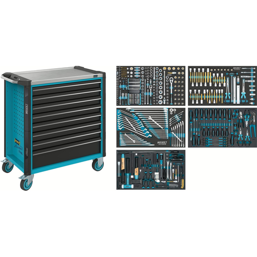 [179NXL-8/440] Tool trolley Assistent 179NXL with assortment, 440 pieces (179NXL-8/440, HAZET)